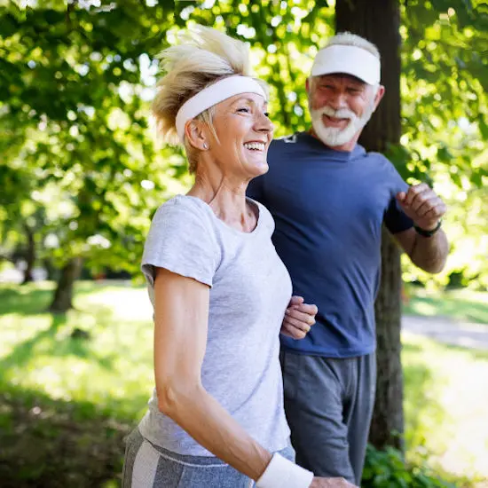 Older couple in park